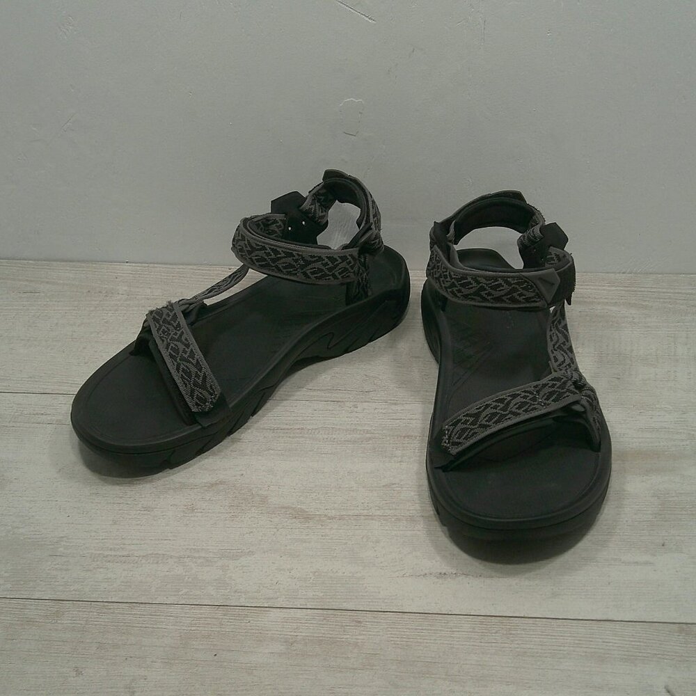 Men's Teva Black and Gray Aztec Print Rugged Hiking Sandal Size 13